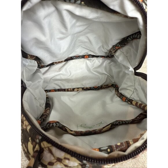 Vera Bradley Brown Lunch Bag Quilted Insulated Flower Tote - Picture 5 of 9